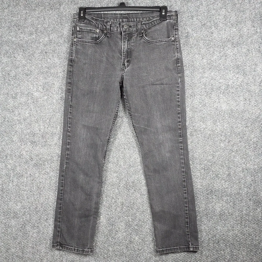 Levi's Mens 34x30 511 Slim Fit Jeans Black Faded Stretch Denim